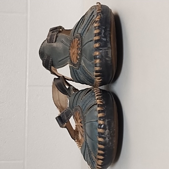 Pikolinos Naturally good 2 tone Blue & Tan Leather Mary Jane - Picture 11 of 14